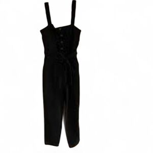 Hollister Med Black Denim Jumpsuit/Overall